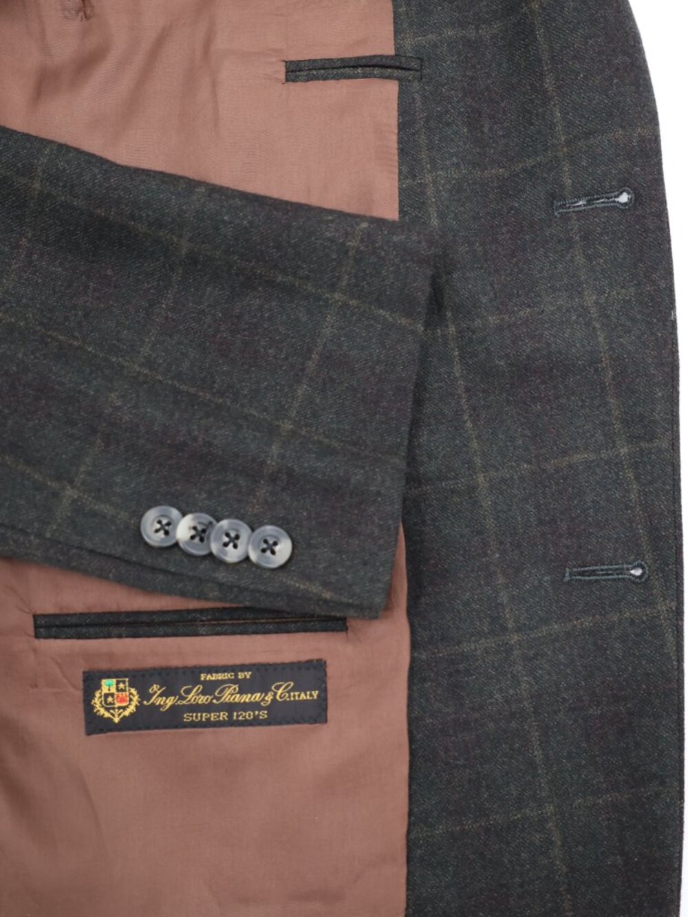 Barneys Sport Coat Men’s 42L Loro Piana Super 120s Wool Valutowood windowpane